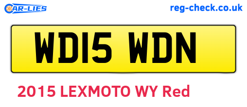 WD15WDN are the vehicle registration plates.