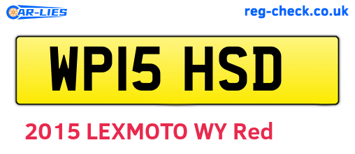 WP15HSD are the vehicle registration plates.