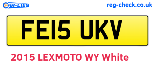 FE15UKV are the vehicle registration plates.
