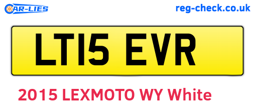 LT15EVR are the vehicle registration plates.