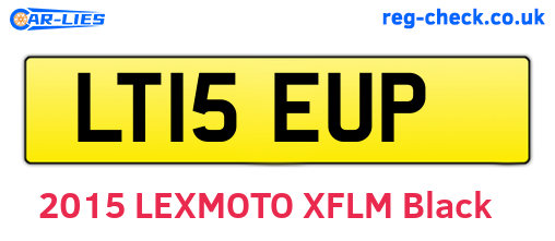 LT15EUP are the vehicle registration plates.