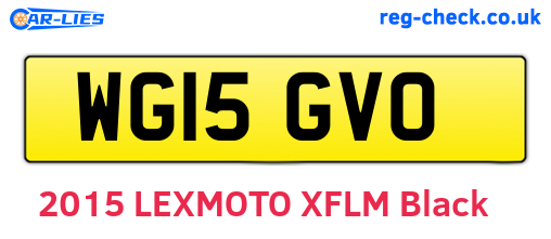 WG15GVO are the vehicle registration plates.