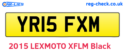 YR15FXM are the vehicle registration plates.