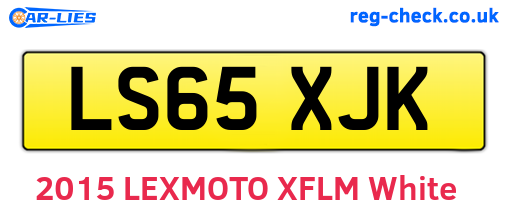 LS65XJK are the vehicle registration plates.