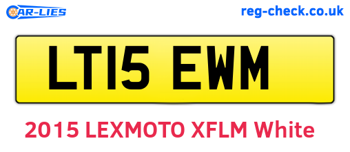 LT15EWM are the vehicle registration plates.