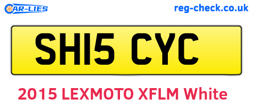 SH15CYC are the vehicle registration plates.