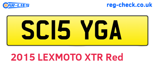 SC15YGA are the vehicle registration plates.