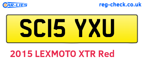 SC15YXU are the vehicle registration plates.