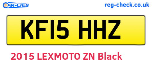 KF15HHZ are the vehicle registration plates.