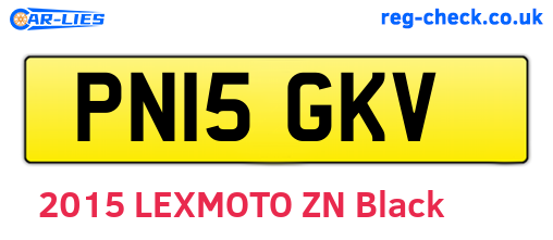 PN15GKV are the vehicle registration plates.