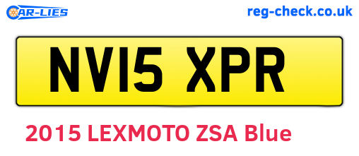 NV15XPR are the vehicle registration plates.