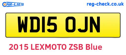 WD15OJN are the vehicle registration plates.