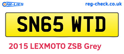 SN65WTD are the vehicle registration plates.