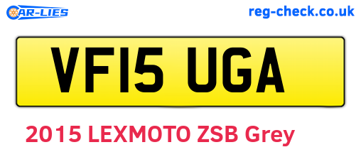 VF15UGA are the vehicle registration plates.