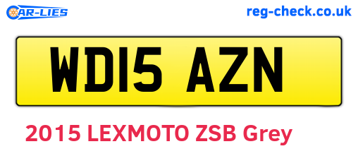 WD15AZN are the vehicle registration plates.
