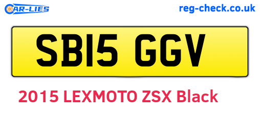 SB15GGV are the vehicle registration plates.