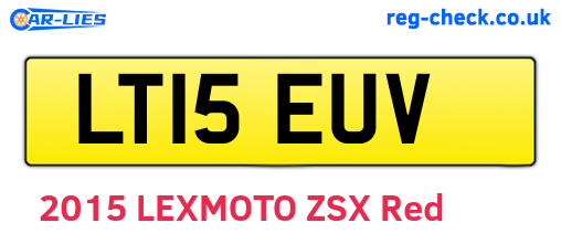 LT15EUV are the vehicle registration plates.