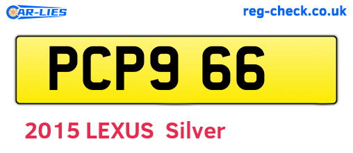 PCP966 are the vehicle registration plates.