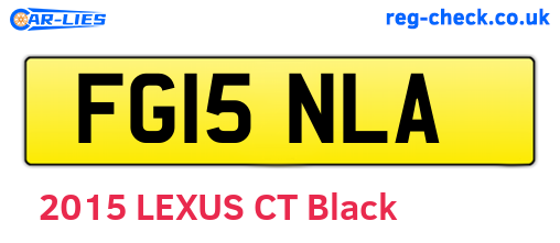 FG15NLA are the vehicle registration plates.