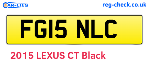 FG15NLC are the vehicle registration plates.