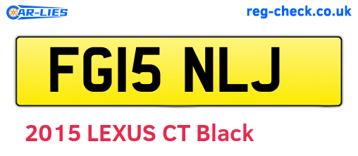 FG15NLJ are the vehicle registration plates.