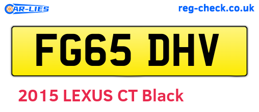 FG65DHV are the vehicle registration plates.