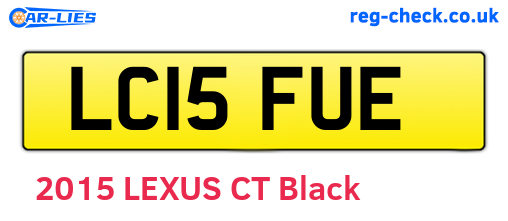 LC15FUE are the vehicle registration plates.