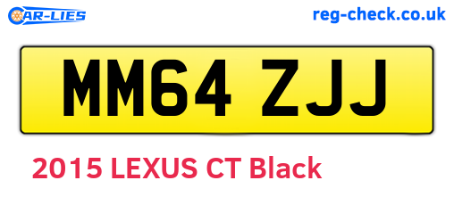 MM64ZJJ are the vehicle registration plates.