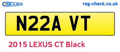 N22AVT are the vehicle registration plates.