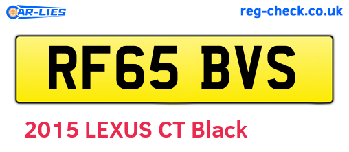 RF65BVS are the vehicle registration plates.