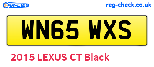 WN65WXS are the vehicle registration plates.