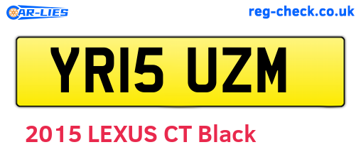 YR15UZM are the vehicle registration plates.