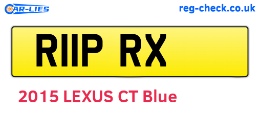 R11PRX are the vehicle registration plates.