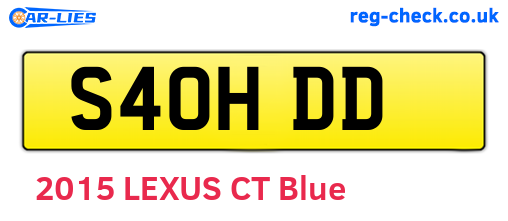 S40HDD are the vehicle registration plates.