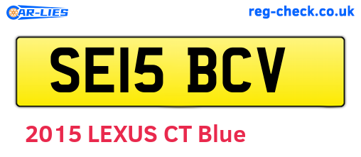 SE15BCV are the vehicle registration plates.