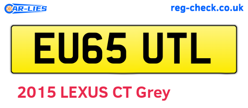 EU65UTL are the vehicle registration plates.