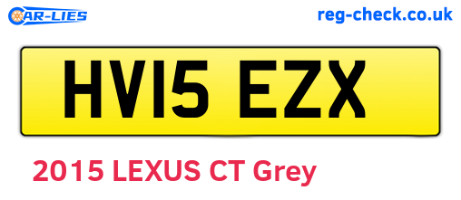 HV15EZX are the vehicle registration plates.