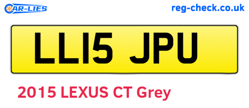 LL15JPU are the vehicle registration plates.