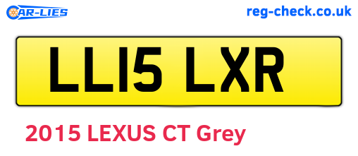 LL15LXR are the vehicle registration plates.