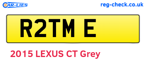 R2TME are the vehicle registration plates.