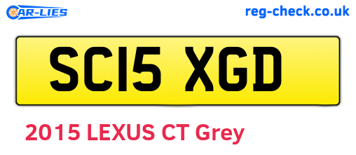 SC15XGD are the vehicle registration plates.