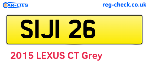 SIJ126 are the vehicle registration plates.