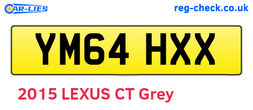 YM64HXX are the vehicle registration plates.
