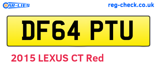 DF64PTU are the vehicle registration plates.