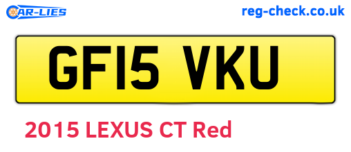 GF15VKU are the vehicle registration plates.