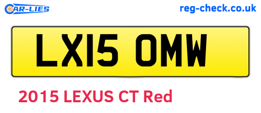 LX15OMW are the vehicle registration plates.