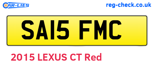 SA15FMC are the vehicle registration plates.