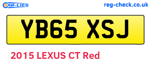YB65XSJ are the vehicle registration plates.