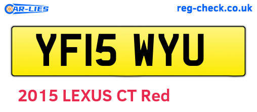 YF15WYU are the vehicle registration plates.