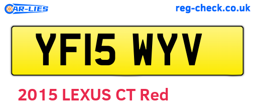 YF15WYV are the vehicle registration plates.